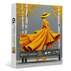 Elegant Lady in Gold Jigsaw Puzzle 1000 Pieces
