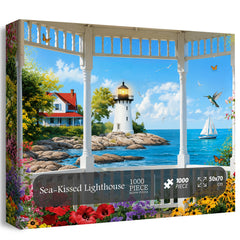 Sea-Kissed Lighthouse Jigsaw Puzzle 1000 Piece