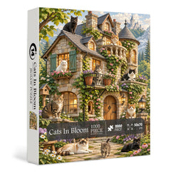 Cats In Bloom Jigsaw Puzzle 1000 Piece