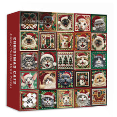 Christmas Cats Puzzle en Bois 1000 Pièces