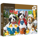 Bubble Bath Puppies Jigsaw Puzzle 1000 Pieces