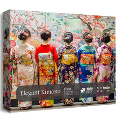 Elegant Kimono Puzzle en Bois 1000 Pièces