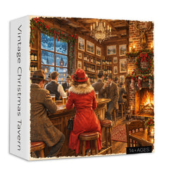 Vintage Christmas Tavern Jigsaw Puzzle 1000 Piece