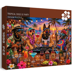 Tropical Dogs DJ Party Jigsaw Puzzle 1000 Pieces