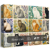 Floral Cats Jigsaw Puzzle 1000 Piece