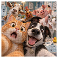 Funny Bathroom Selfies Jigsaw Puzzle 1000 Pieces
