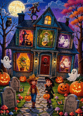 Moonlit Haunted House Jigsaw Puzzle 1000 Piece