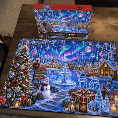 Puzzle de 1000 pièces Village de Noël en cristal de glace