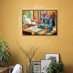 Puzzle de printemps 1000 pièces « Tissages colorés »