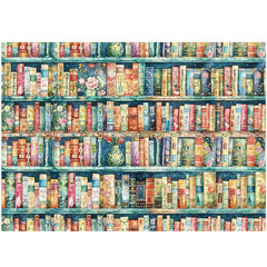 Puzzle de 1000 pièces Bibliothèque pastel fantaisiste