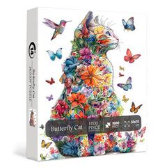 Butterfly Cat Jigsaw Puzzle 1000 Pieces