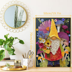 Flowers and Gnome Jigsaw Puzzle 1000 Pieces