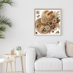 Floral Gem Cowboy Hat Jigsaw Puzzle 1000 Pieces