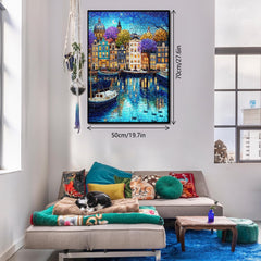 Canal Starry Night Jigsaw Puzzle 1000 Pieces
