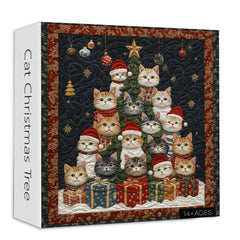 Puzzle de Noël en forme d'arbre pour chat, 1000 pièces