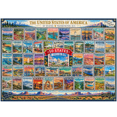 America in Stamps Jigsaw Puzzle 1000 Pieces