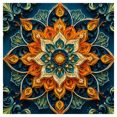 Quilling Mandala Bloom Jigsaw Puzzle 1000 Piece