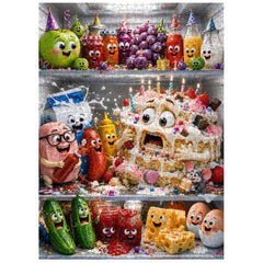 Refrigerator Food Party Jigsaw Puzzle 1000 Pieces