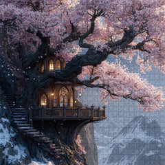 Sakura Cliff Jigsaw Puzzle 1000 Pieces