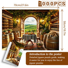 Sunlit Tuscan Wine Cellar Jigsaw Puzzle 1000 Pieces