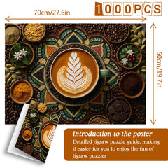 Mandala Coffee Jigsaw Puzzle 1000 Pieces