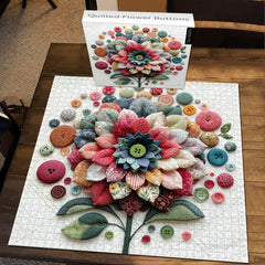Quilted Flower Buttons Jigsaw Puzzle 1000 Pieces