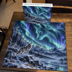 Aurora Spirit Wolf Jigsaw Puzzle 1000 Piece
