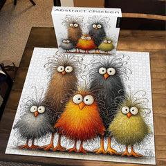 Puzzle de poulet abstrait 1000 pièces