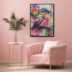 Collage Colorful Bird Jigsaw Puzzle 1000 Pieces