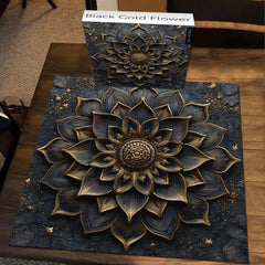 Black Gold Flower Jigsaw Puzzle 1000 Pieces