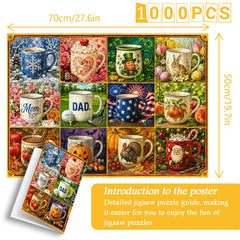 Holiday Mug Collection Jigsaw Puzzle 1000 Piece