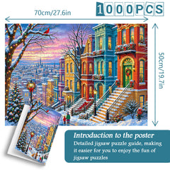 Snowy Town Jigsaw Puzzle 1000 Piece
