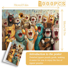 Joyful Cat Concert Jigsaw Puzzle 1000 Piece