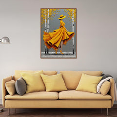 Elegant Lady in Gold Jigsaw Puzzle 1000 Pieces