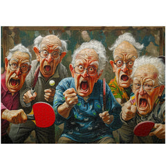 Energetic Ping Pong Jigsaw Puzzle 1000 Pieces