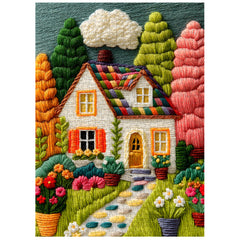 Puzzle Maison Colorée 1000 Pièces