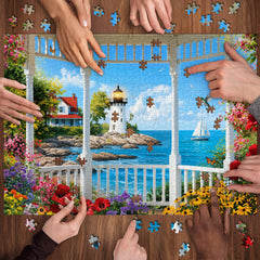 Sea-Kissed Lighthouse Jigsaw Puzzle 1000 Piece