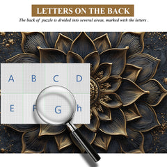 Black Gold Flower Jigsaw Puzzle 1000 Pieces