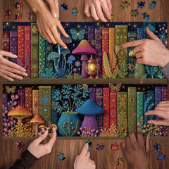 Enchanted Mushroom Library Jigsaw Puzzle 1000 Pieces