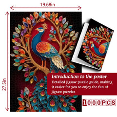 Jeweled Peacock Jigsaw Puzzle 1000 Pieces