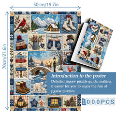 Winter Patchwork Jigsaw Puzzle 1000 Pieces