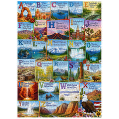 National Park Alphabet Jigsaw Puzzle 1000 Piece