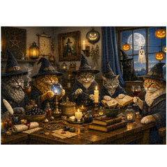 Witch Cat Midnight Coven Jigsaw Puzzle 1000 Piece