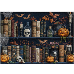 Puzzles de 1000 pièces Spooky Bookshelf Nights