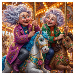 Grandmas' Carousel Trip Jigsaw Puzzle 1000 Pieces