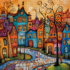 Colorful Town Jigsaw Puzzle 1000 Pieces