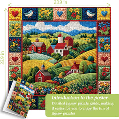 Quilted Homestead Jigsaw Puzzle 1000 Pieces