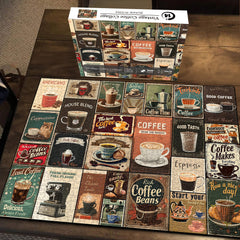 Vintage Coffee Collage Jigsaw Puzzle 1000 Pieces