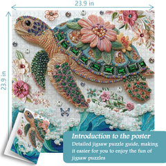 Floral Turtle Dance Jigsaw Puzzle 1000 Pieces