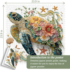 Blooming Turtle Jigsaw Puzzle 1000 Pieces
